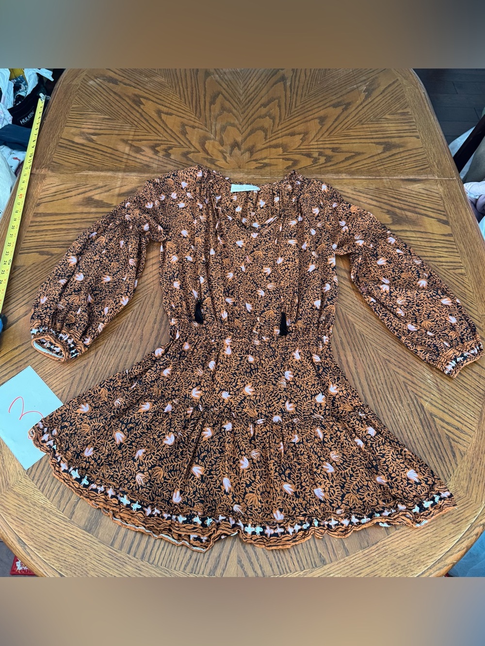 NATALIE MARTIN Maggie Dress in Orange Rust Floral Fall
Sz XS‎
